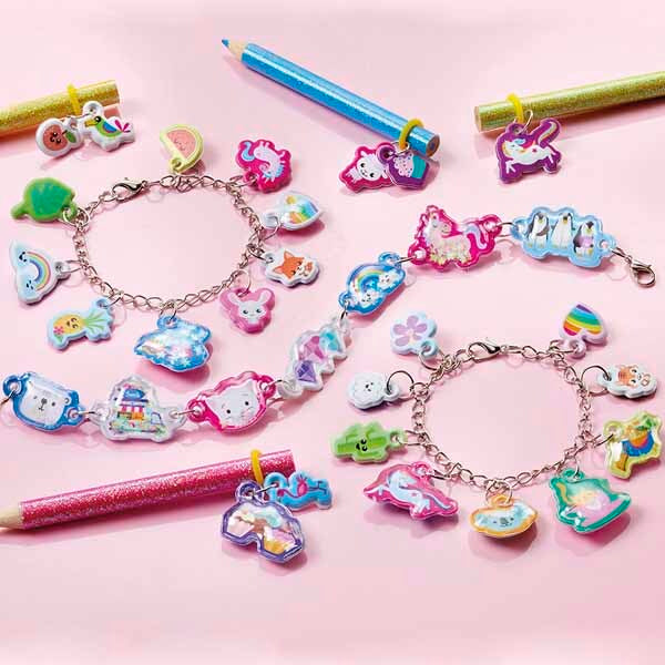 Totum charm bracelet kit with over 50 puffy 3D charms (British brand)