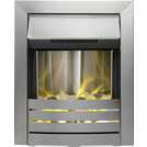Adam Helios brushed steel electric inset fire 48.5cm x 15.6cm - British product