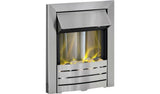 Adam Helios brushed steel electric inset fire 48.5cm x 15.6cm - British product