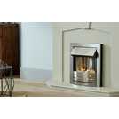Adam Helios brushed steel electric inset fire 48.5cm x 15.6cm - British product