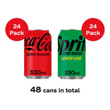 Coca-Cola Sprite Zero, assortiment de boissons gazeuses, 48 x 330 ml - Produit britannique