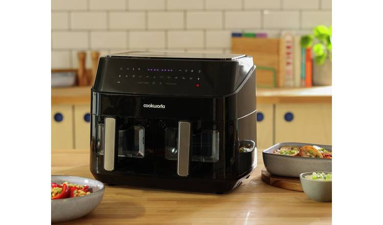 Cookworks dual basket air fryer 9L, UK version