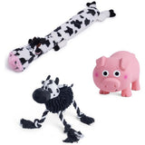 Petface Farm Yard Fun Animals Dog Toy Set, imported from the UK