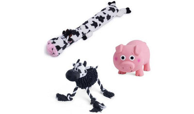 Argos Petface Farm Yard Fun Animals Dog Toy Set- Buy online at McGrocer