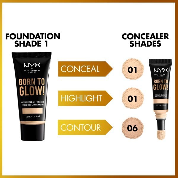 NYX Professional Makeup Born To Glow Radiant Foundation Pale GOODS Superdrug   