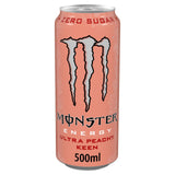 Monster Ultra Peachy Keen energy drink 12x500ml cans, imported from the UK