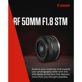 Canon RF 50mm f/1.8 STM lens, UK version