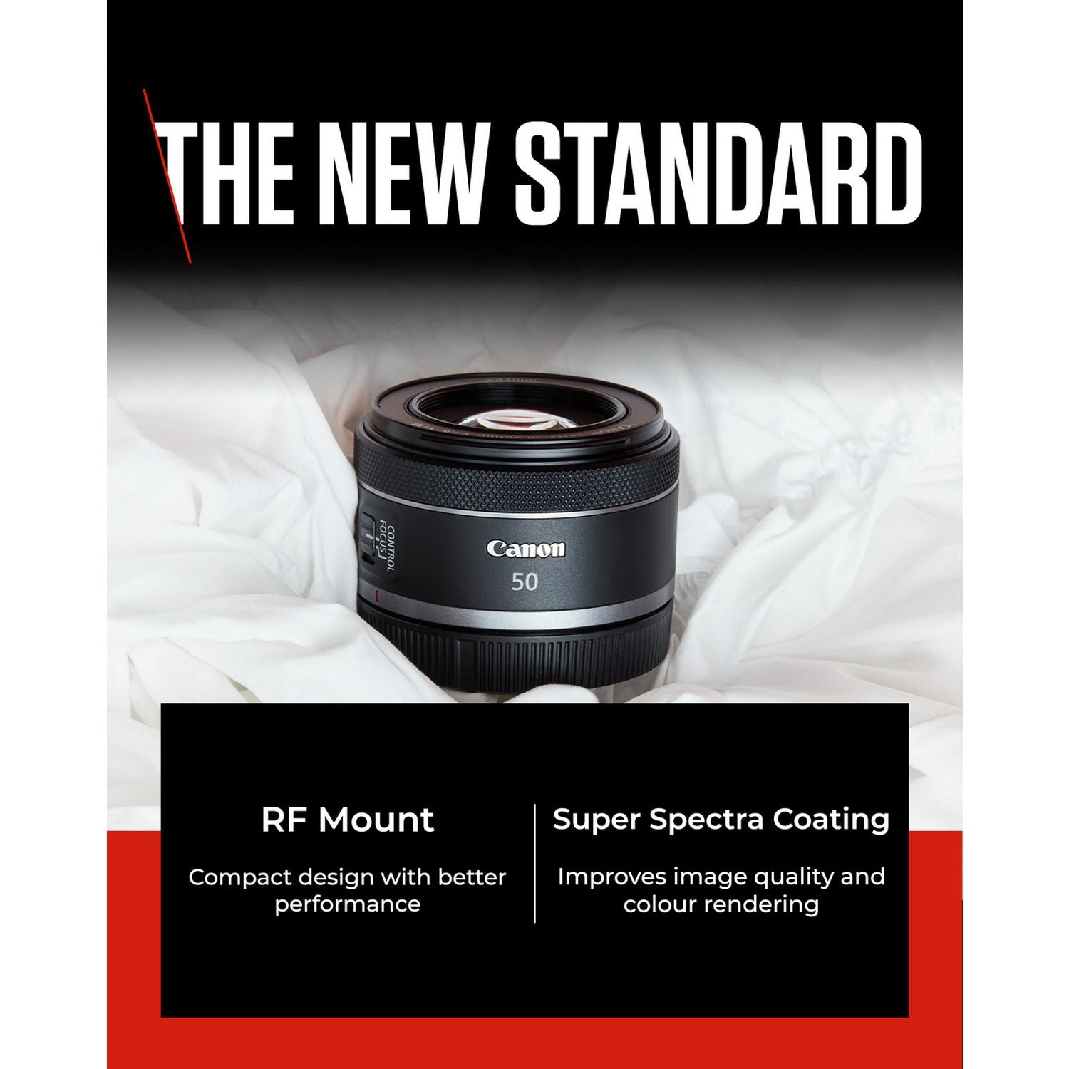 Canon RF 50mm f/1.8 STM lens, UK version