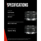 Canon RF 50mm f/1.8 STM lens, UK version