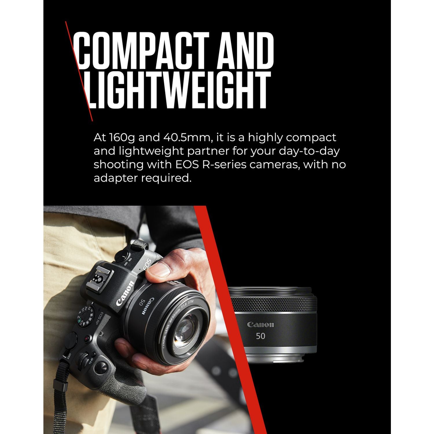 Canon RF 50mm f/1.8 STM lens, UK version