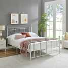 Argos Home Yani small double metal bed frame in white - British product