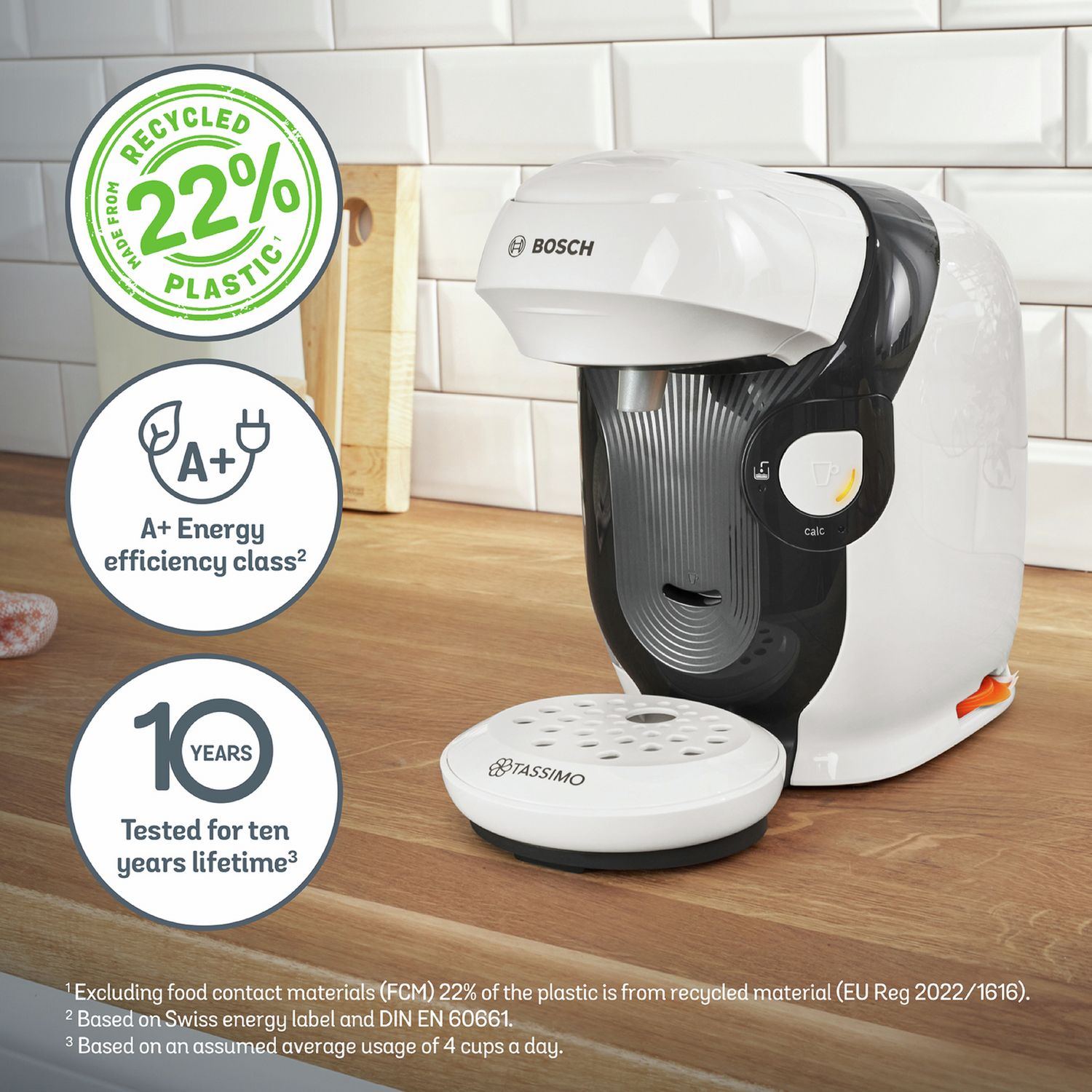 Tassimo by Bosch Style pod coffee machine white (British brand)