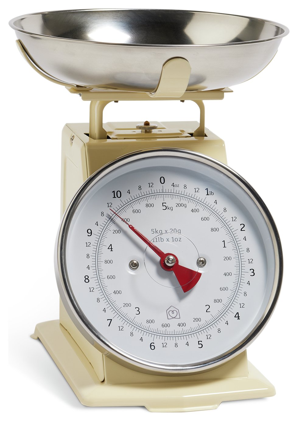 Habitat mechanical kitchen scale in cream with 5kg capacity, UK version