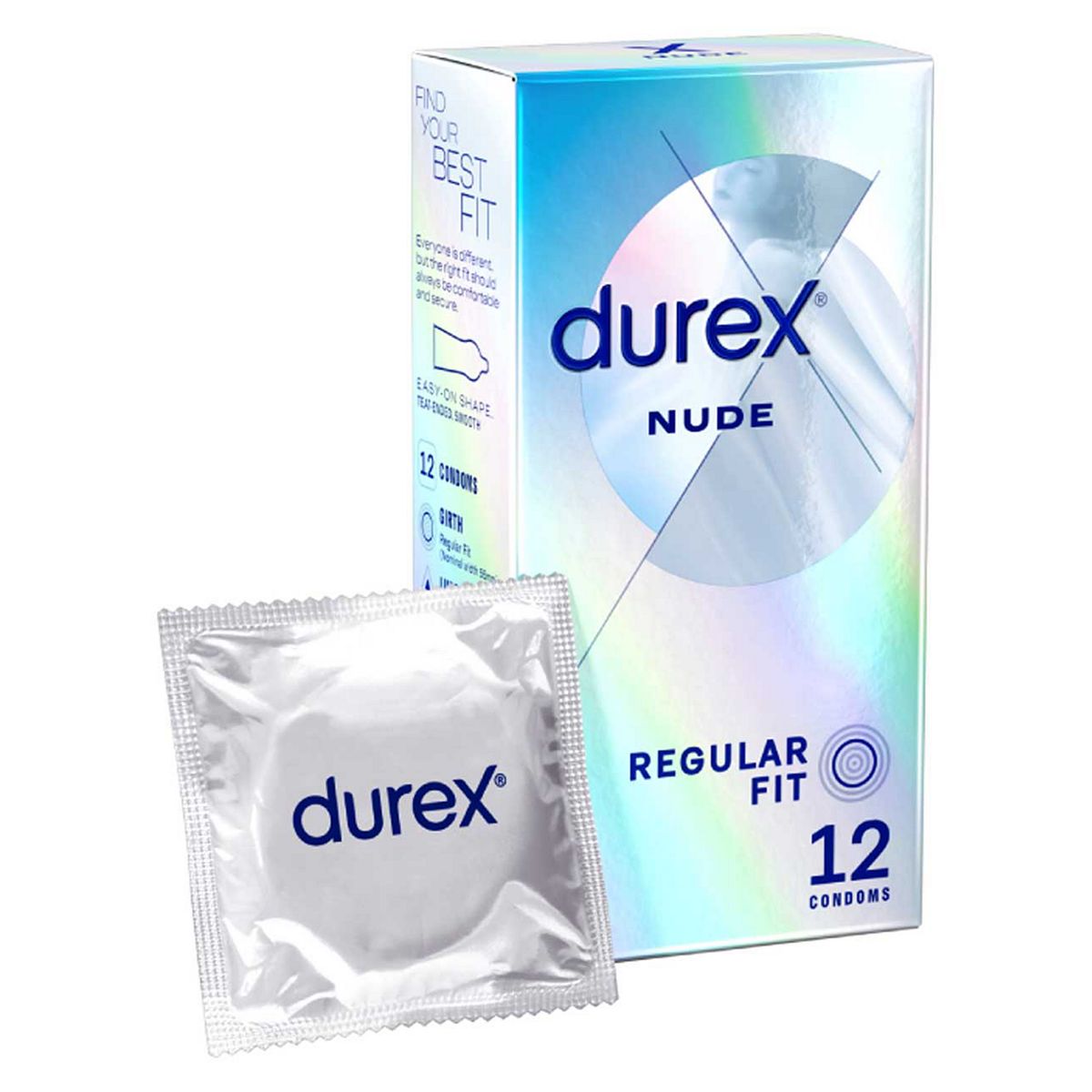 Durex Nude Condoms Enhanced Sensitivity - Regular Fit -12 pack GOODS Boots   