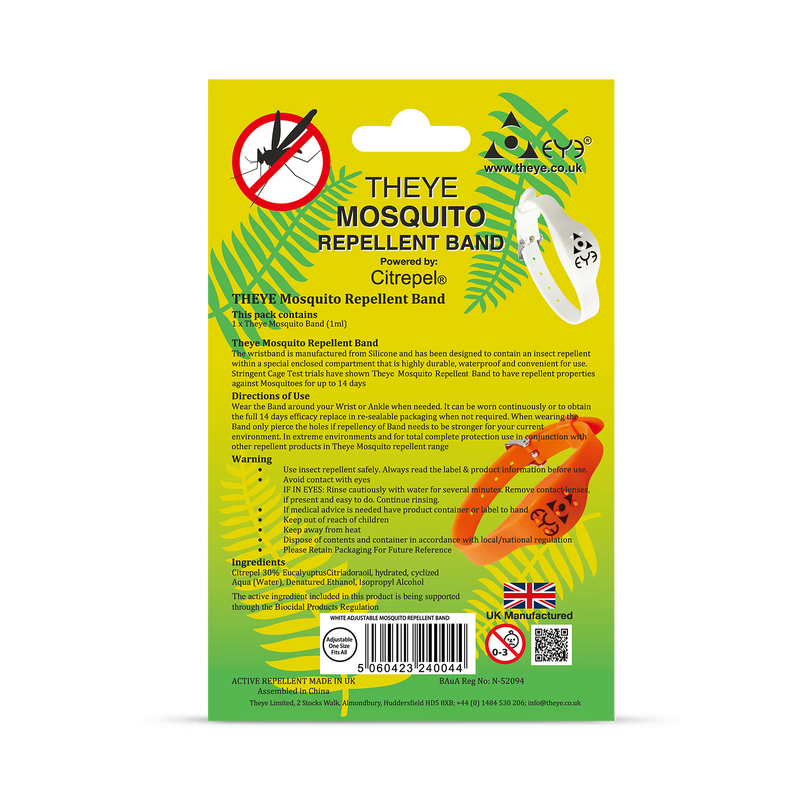 Insect repellent wrist band adjustable one size, imported from the UK