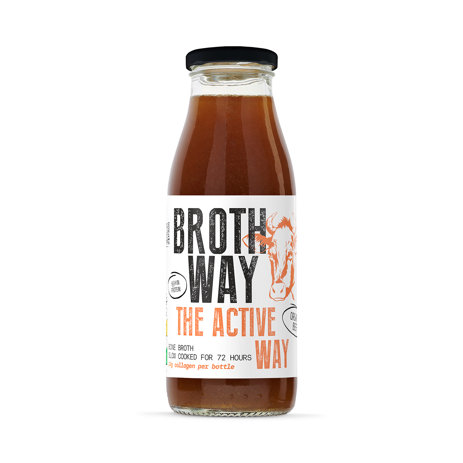 Brothway The Active Way beef bone broth 480ml (British brand)