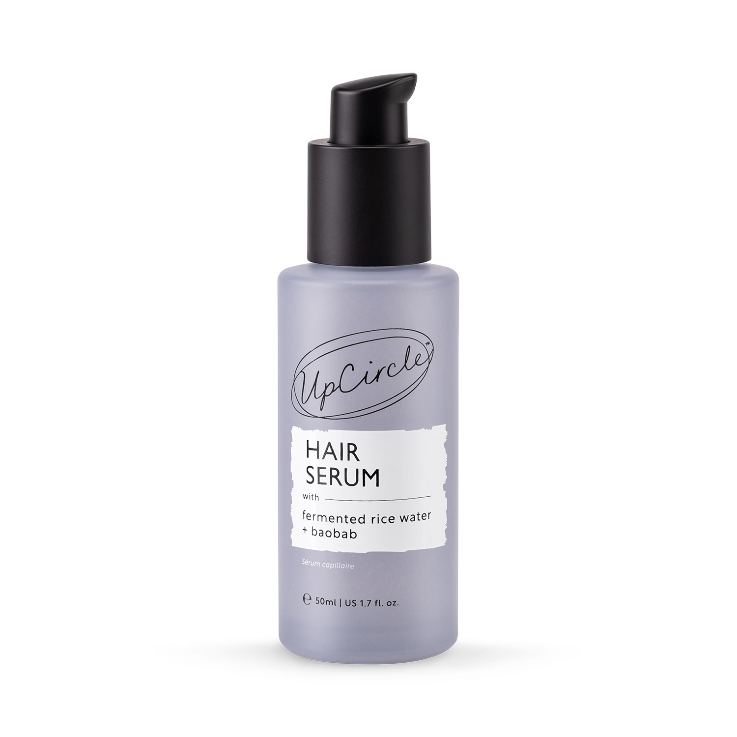 UpCircle hair serum with fermented rice water and baobab 50ml, imported from the UK