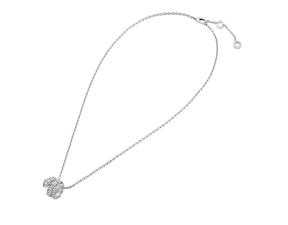 Bvlgari white gold diamond Serpenti Viper necklace (British brand)