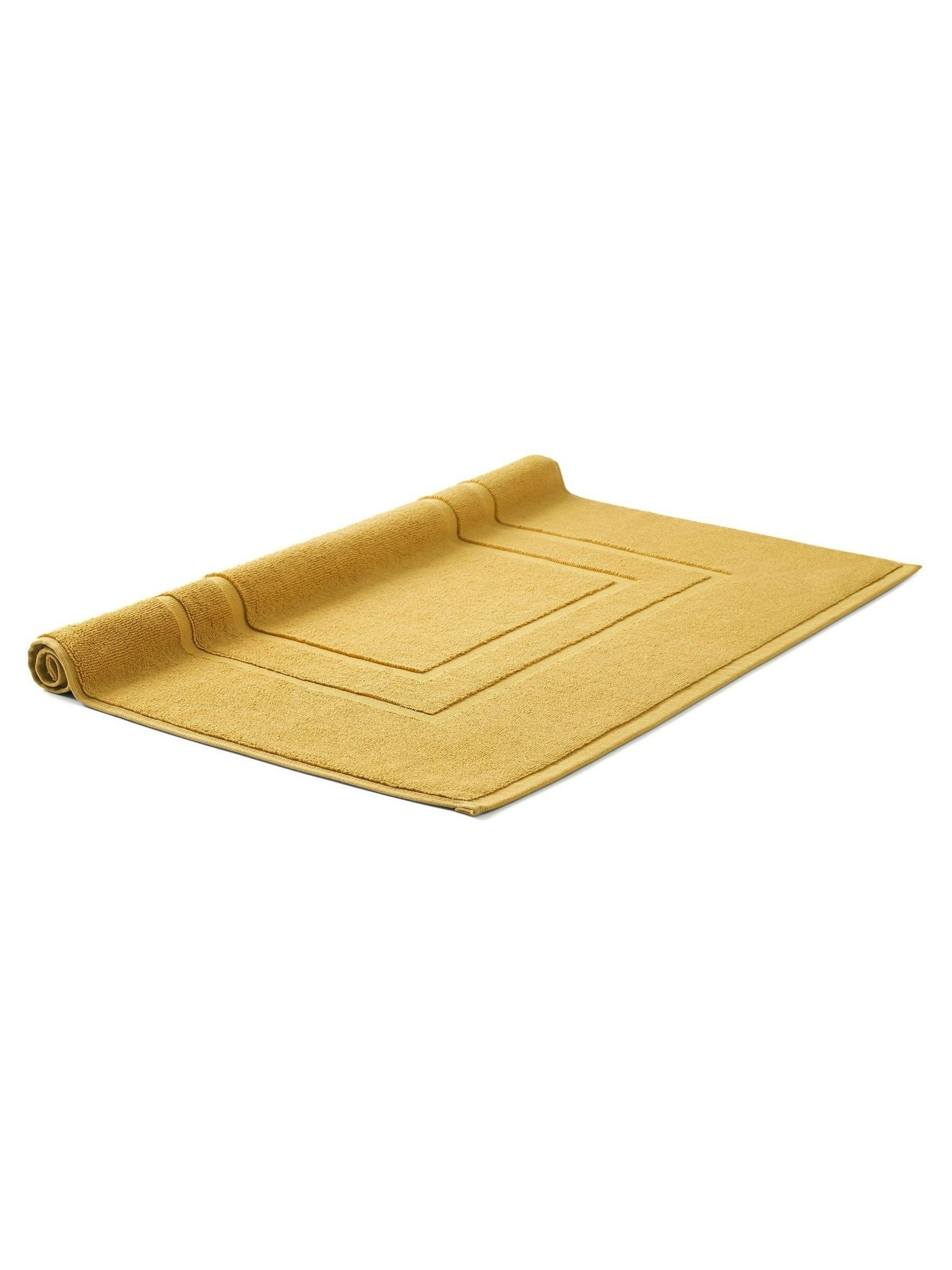 Christy Saffron Yellow Brixton bath mat 60x60cm (British brand)