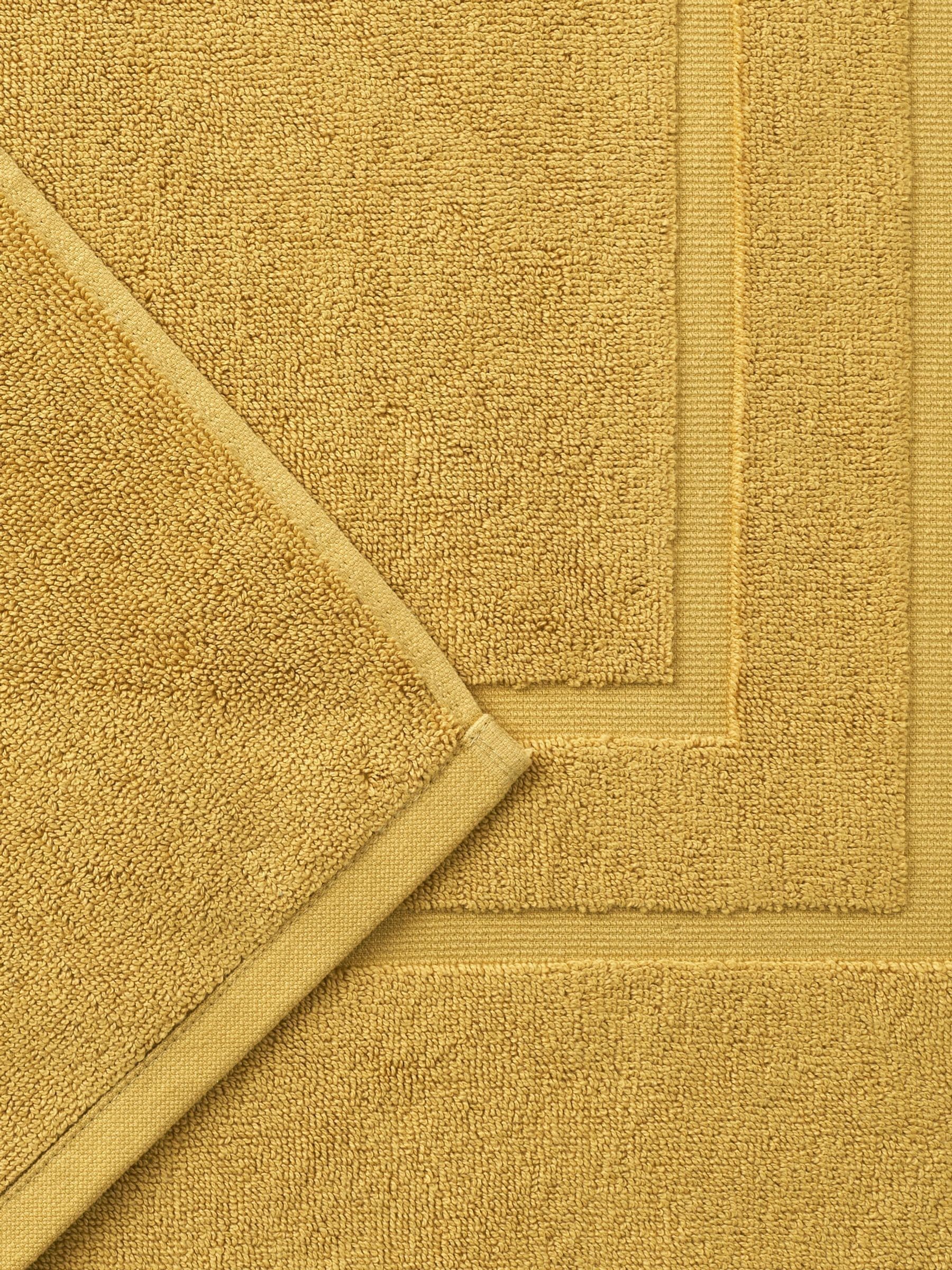 Christy Saffron Yellow Brixton bath mat 60x60cm (British brand)
