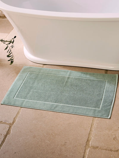 Next Christy Mineral Blue Supreme Luxury Cotton Bath Mat- Buy online at McGrocer