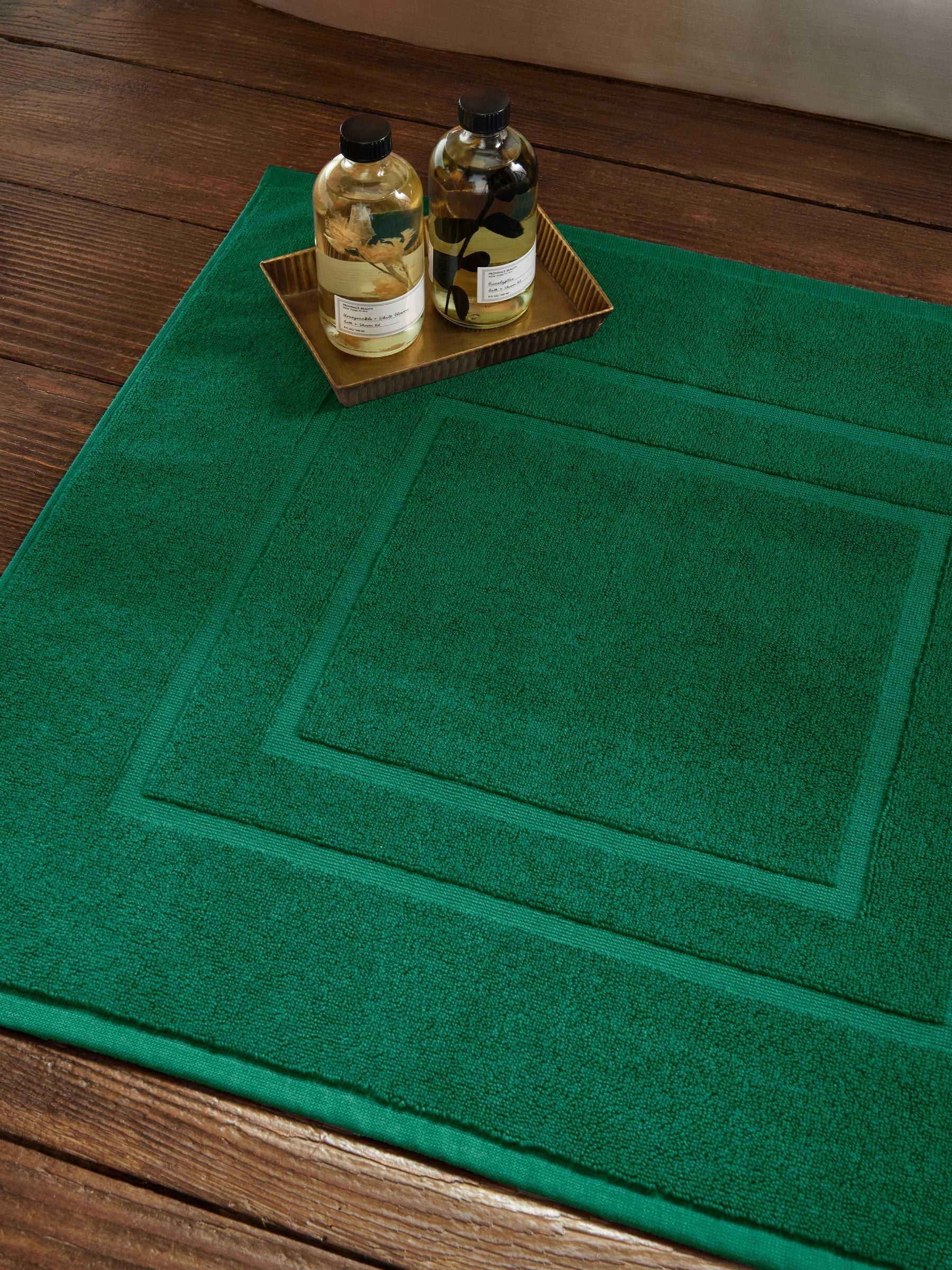 Christy Emerald Green Brixton 850GSM 100% Cotton Bath Mat
