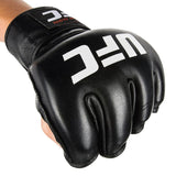 UFC official fight gloves in black leather three sizes, imported from the UK