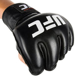 UFC official fight gloves in black leather three sizes, imported from the UK
