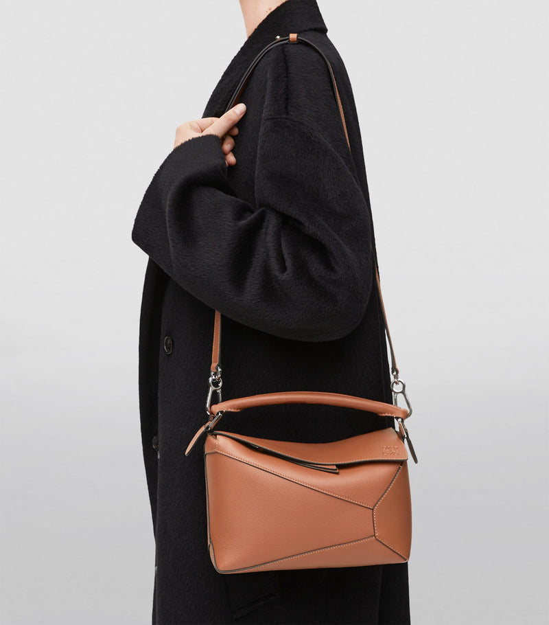 LOEWE Small Leather Puzzle Edge top-handle calfskin bag (British brand)