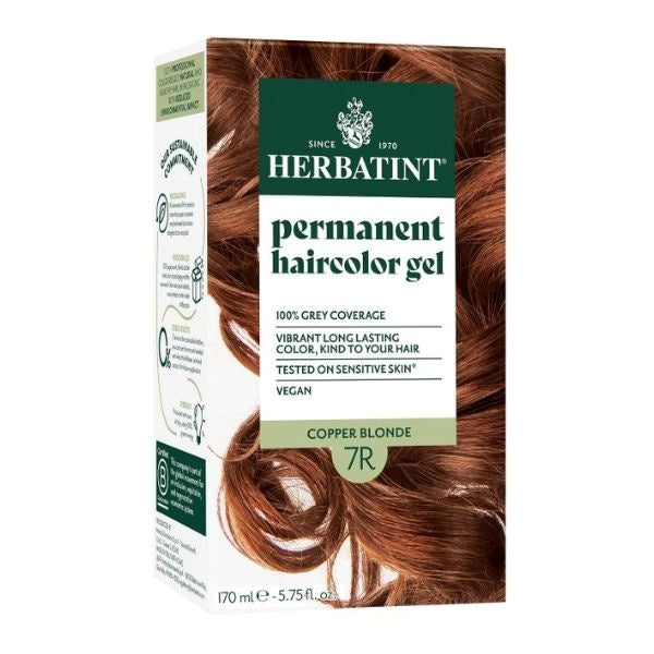 Herbatint hair colour Copper Blonde 7R 60ml, imported from the UK