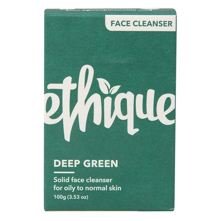 Ethique Deep Green - Solid face cleanser for balanced to oily skin 100g Cleanser & Toner Holland&Barrett   