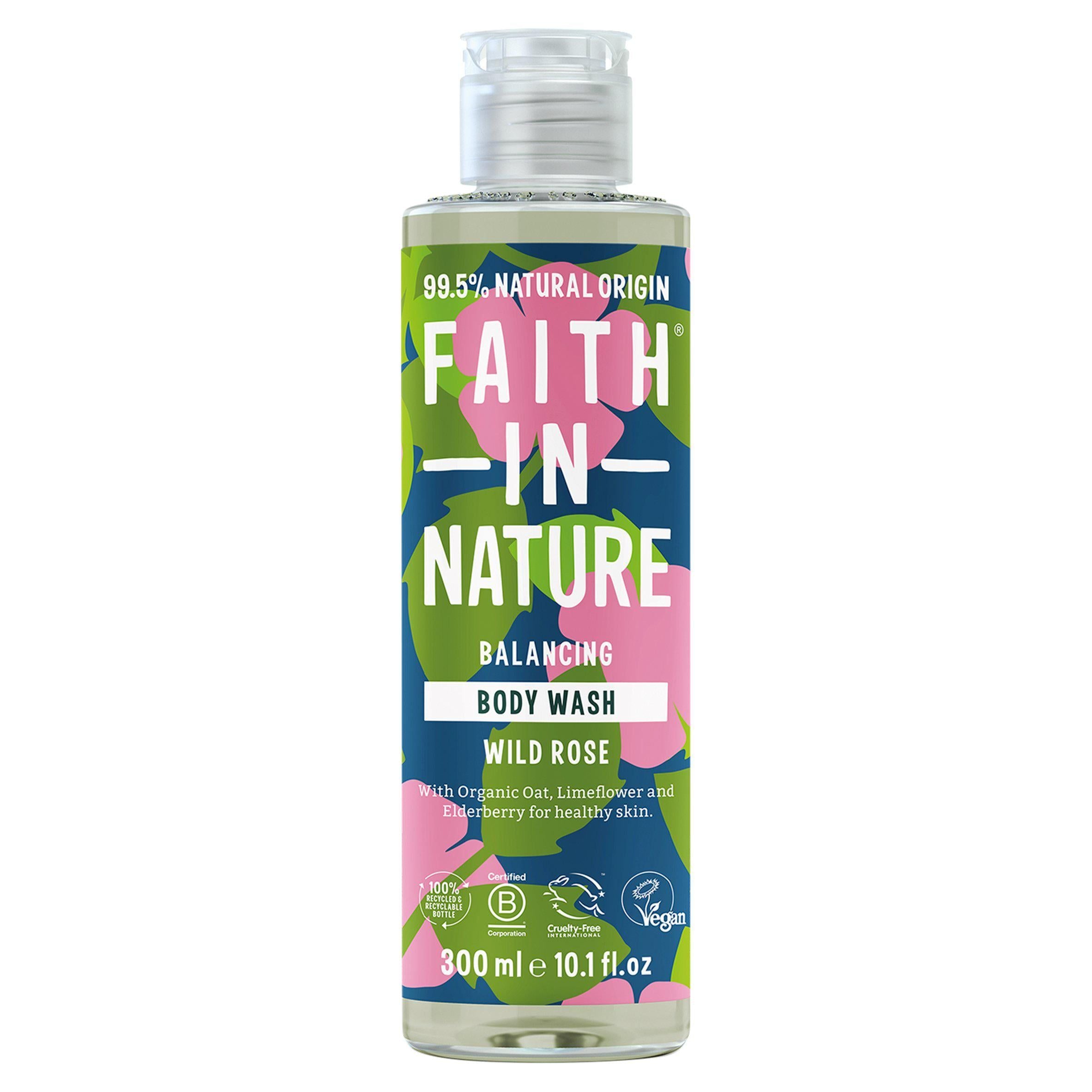 Faith in Nature Wild Rose Body Wash 300ml GOODS Sainsburys   