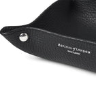 Aspinal Of London medium grained leather tidy tray 13cm x 13cm - British product