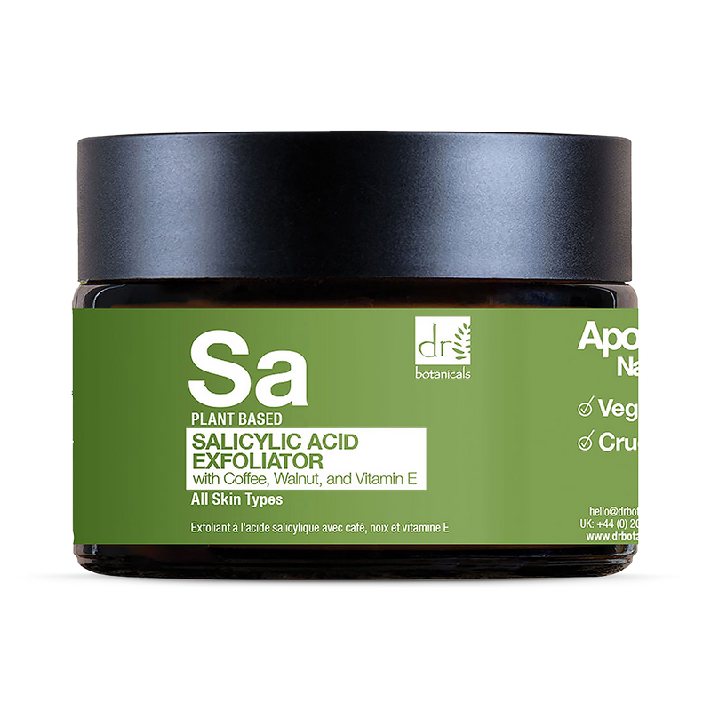 Dr Botanicals salicylic acid exfoliator with coffee walnut vitamin E 60ml - British product