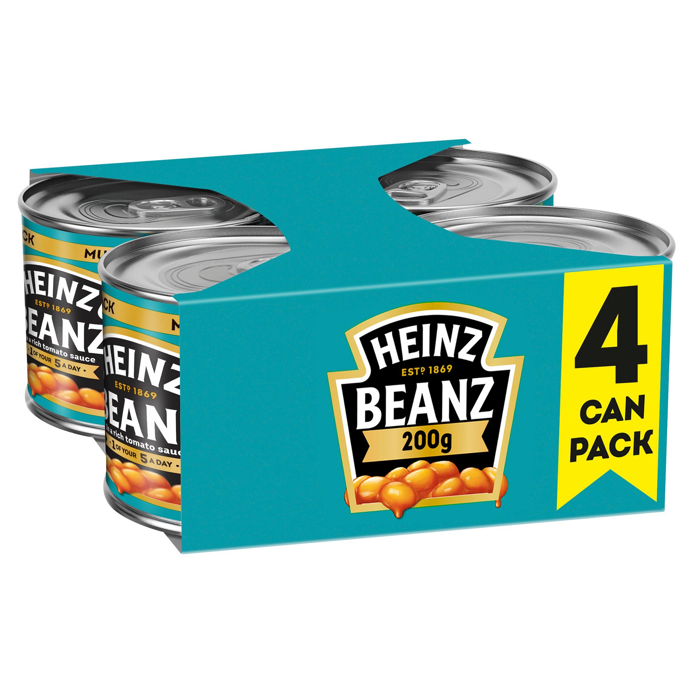 Heinz Baked Beans in Tomato Sauce 4x200g GOODS Sainsburys   