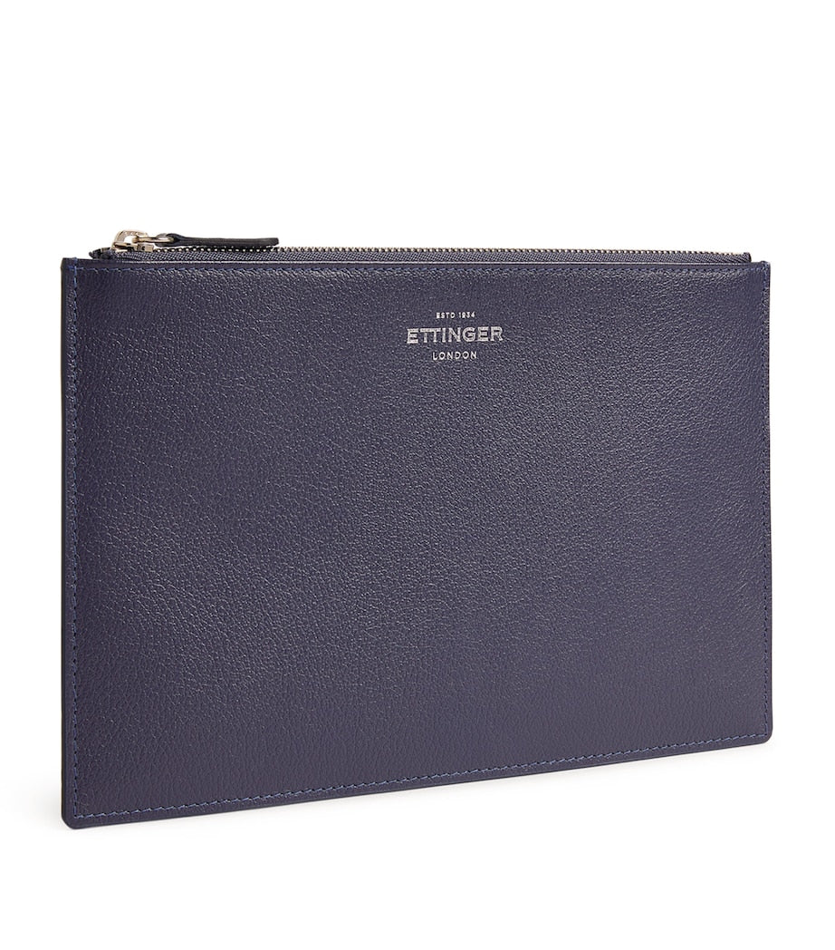 Ettinger Capra leather travel pouch (British brand)