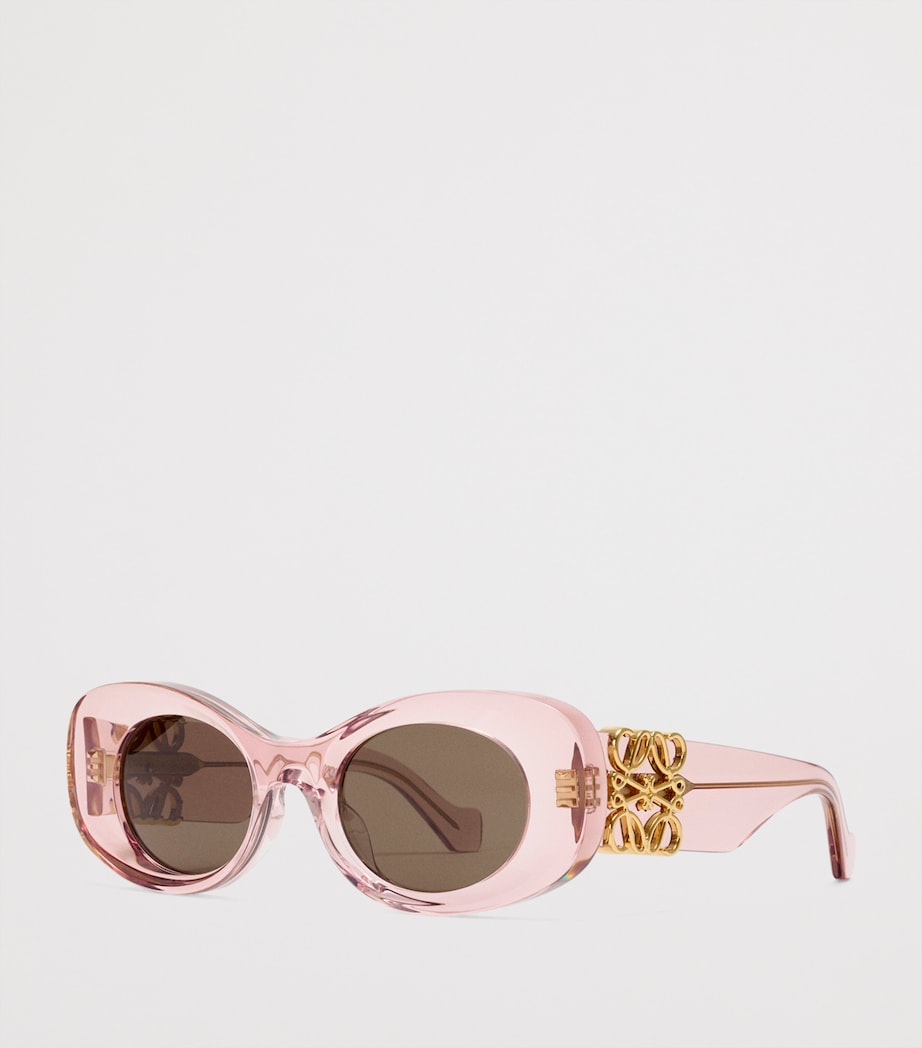 LOEWE oval sunglasses with bevelled acetate frame, imported from the UK