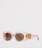 LOEWE oval sunglasses with bevelled acetate frame, imported from the UK