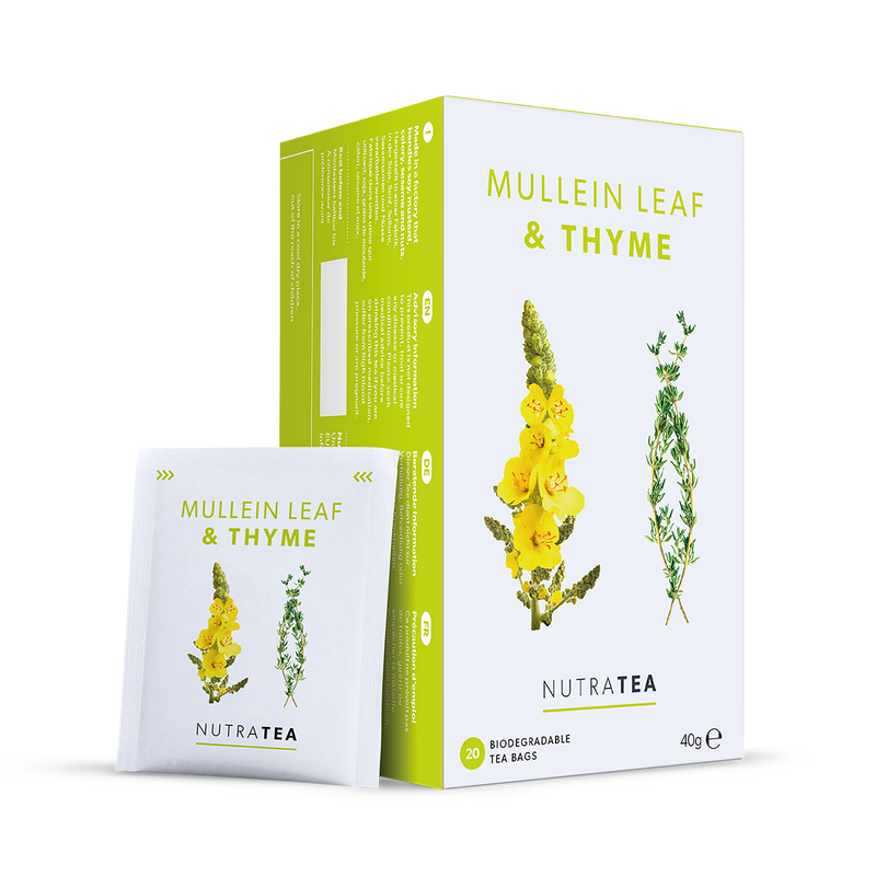 Mullein Leaf & Thyme Herbal Tea 20 tea bags, imported from the UK