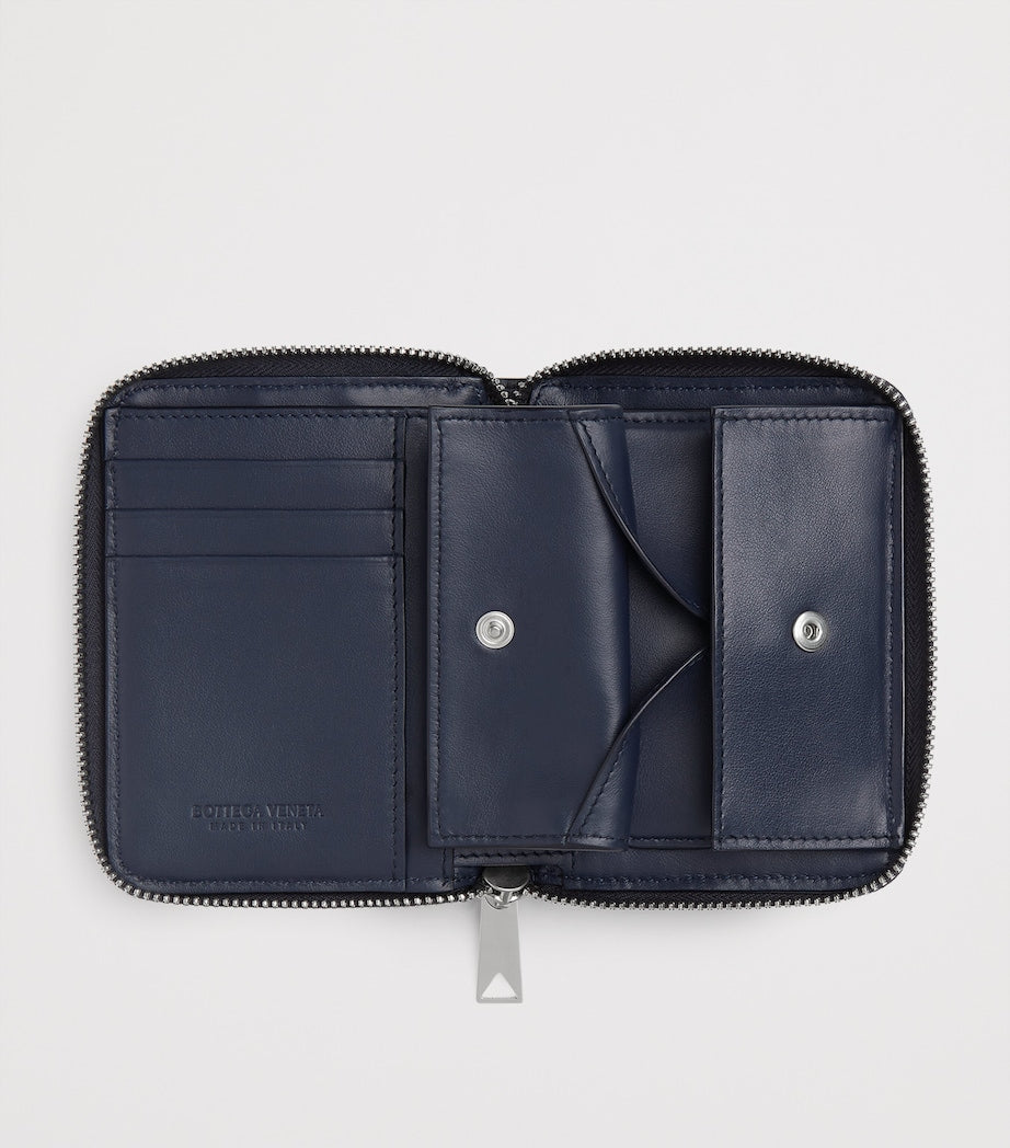 Bottega Veneta leather intrecciato zip-around wallet, UK version