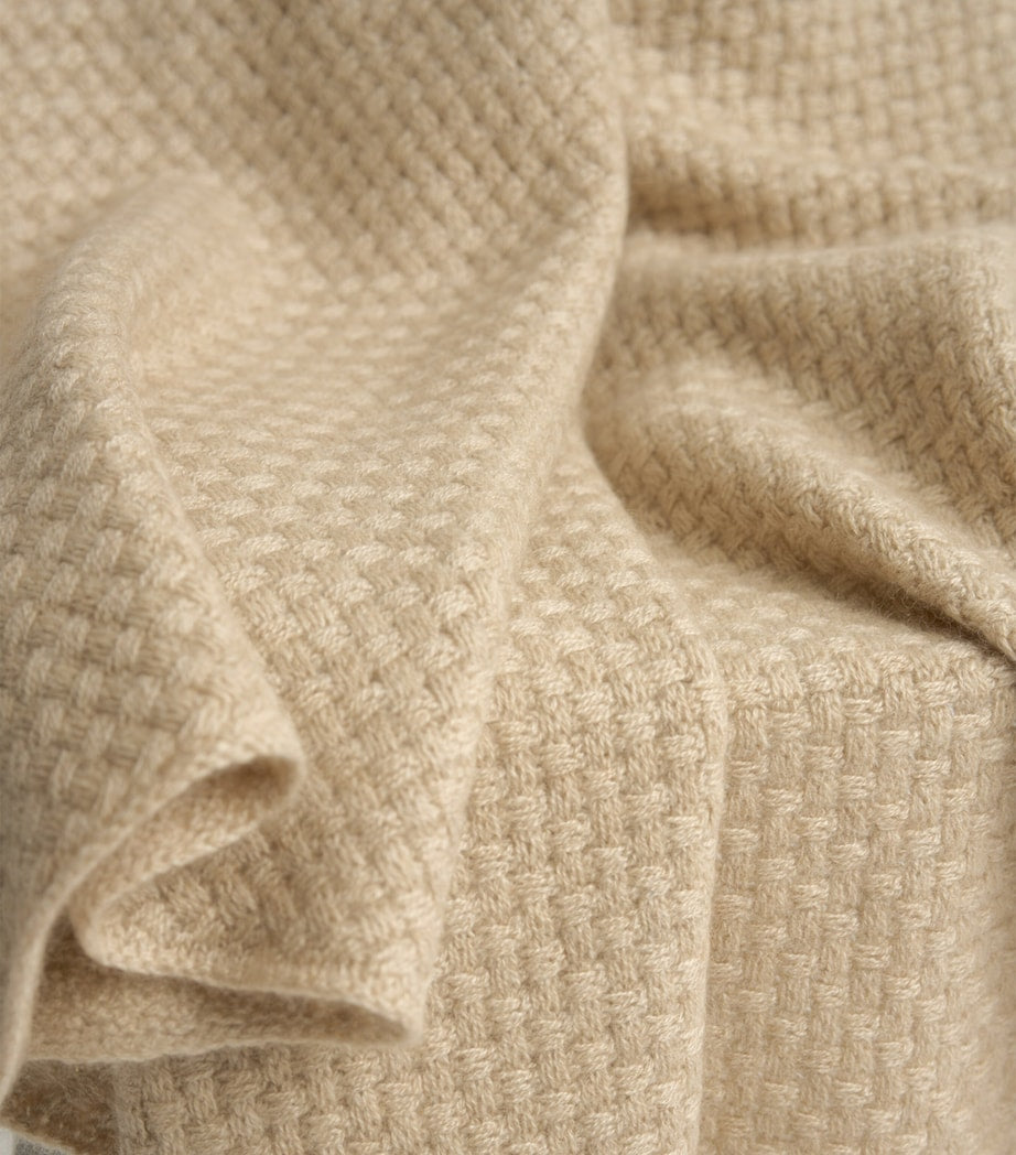 Oyuna cashmere maple throw basket knit 180x120cm, UK version