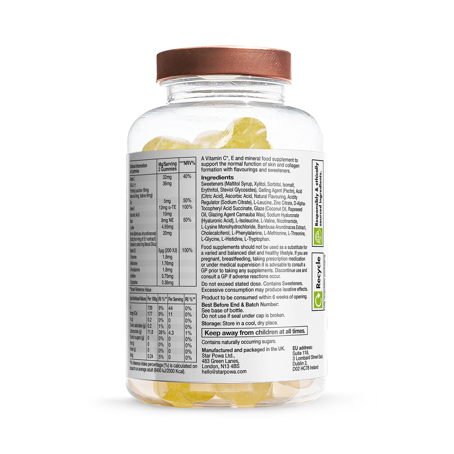 Starpowa Vegan Collagen Support 60 Gummies (British brand)