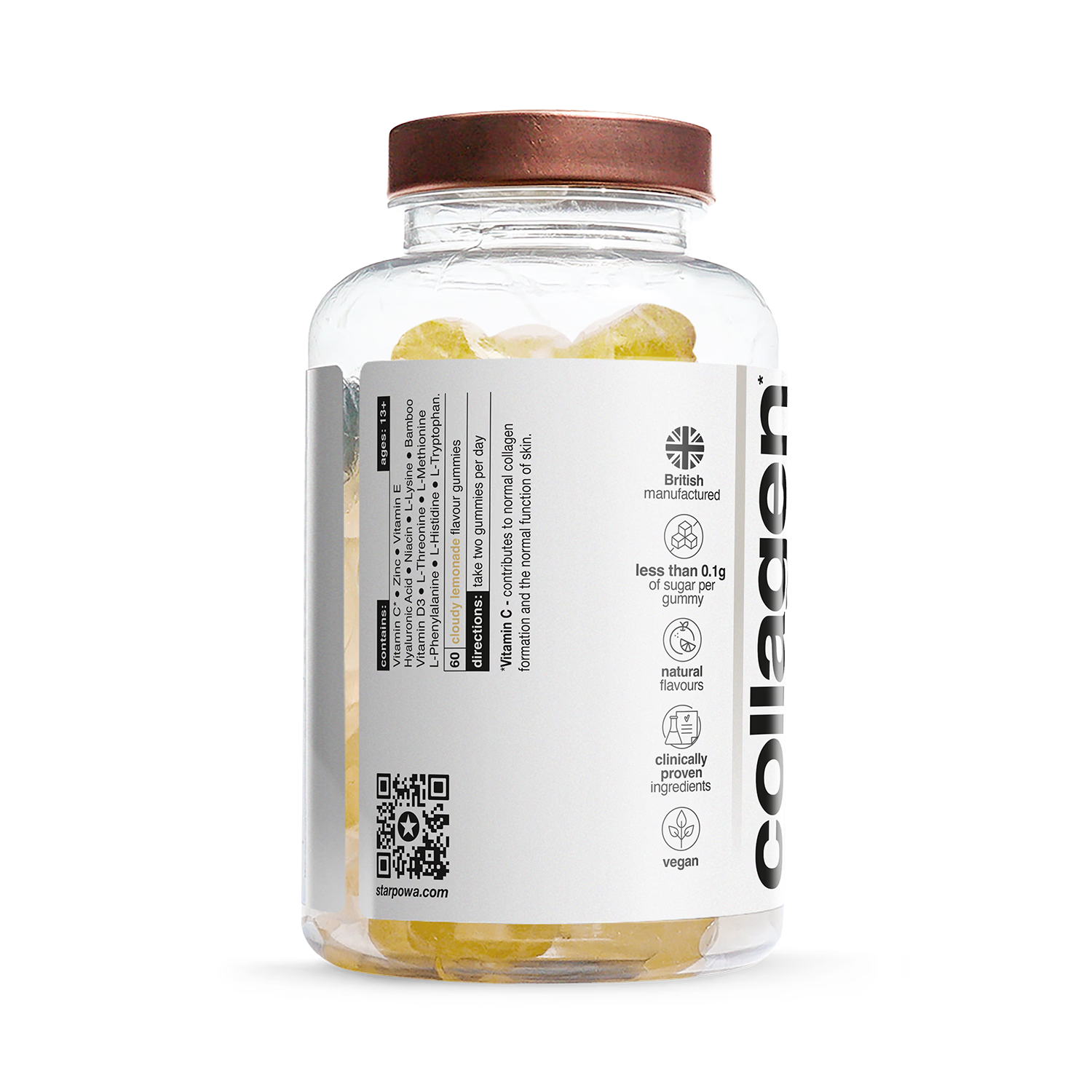 Starpowa Vegan Collagen Support 60 Gummies (British brand)
