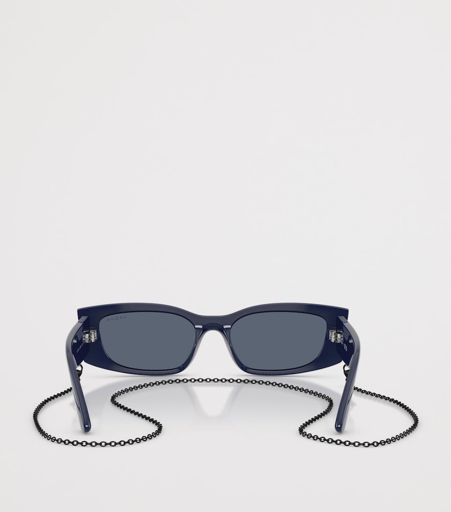 Vogue Pillow chain sunglasses in deep navy - British product