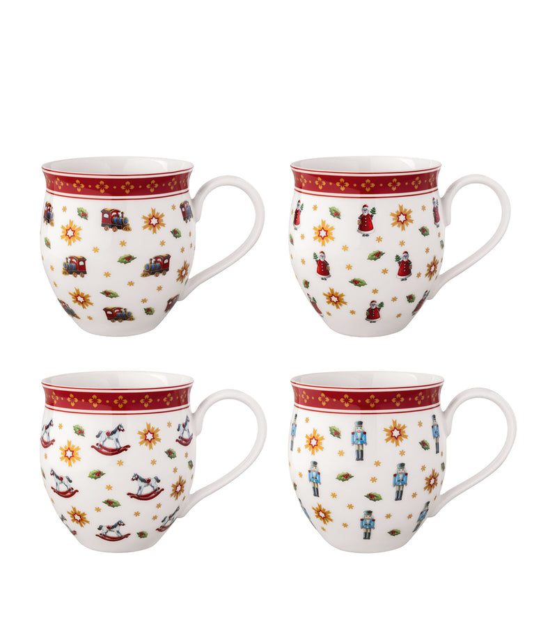 Villeroy & Boch Toy's Delight Anniversary porcelain mugs set of 4 (British brand)
