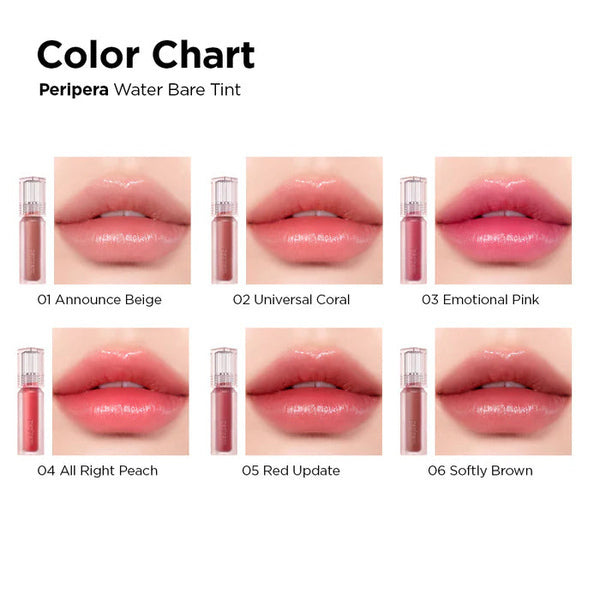 Peripera Water Bare Tint Emotional Pink, imported from the UK