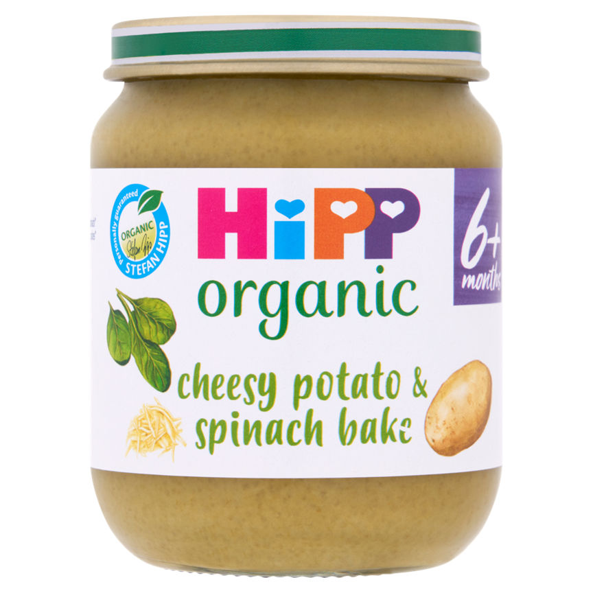 HiPP Cheesy Potato & Spinach Bake Baby Food Jar 6+ Months Baby Food ASDA   