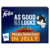 Felix As Good As It Looks Cat Food Meat Selection 12 X 100g Cat pouches & trays Sainsburys   