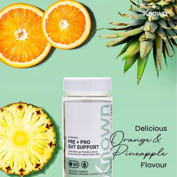 Known Nutrition Pre+Pro gummy supplement 60 count, UK version