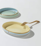 GINORI 1735 porcelain Colonna Diva Giallo pickle dish 21.5cm, UK version